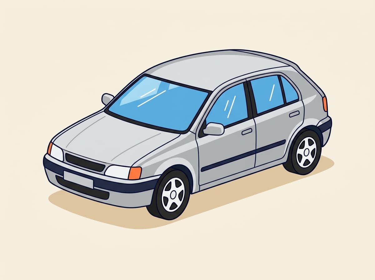 Gri hatchback otomobil